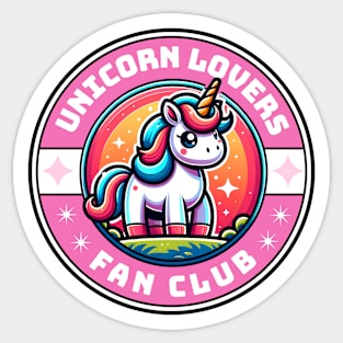 Unicorn Lovers Fan Club Emblem Sticker